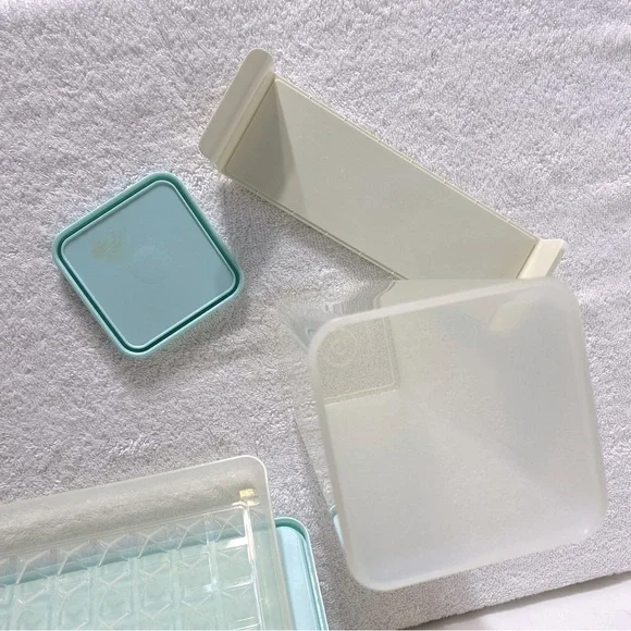 Tupperware Light Blue & Transparent Container Set 9pc - Picture 15 of 16